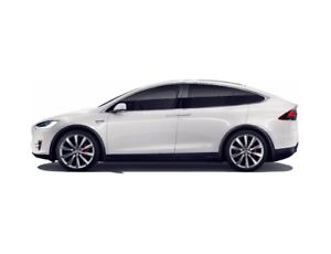 300x230 Tesla Model X White Side View Vector Vectorized Print Poster High