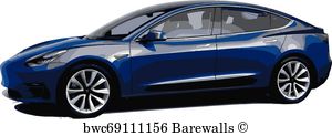 300x123 Tesla Car Posters And Art Prints Barewalls