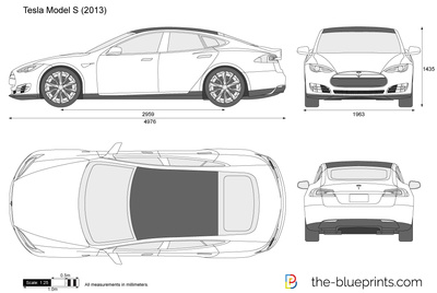 400x268 Tesla Model S Vector Drawing