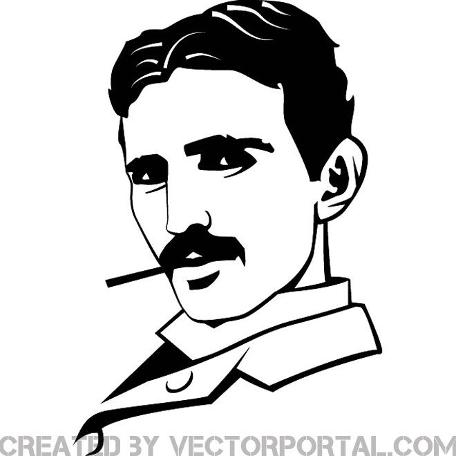 660x660 Nikola Tesla Portrait Free Vector Patterns In Vector