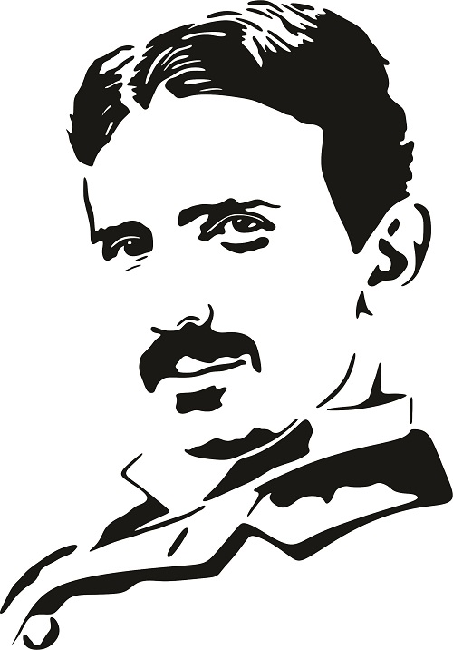 500x716 Nikola Tesla Vector Pattern Graphic Design Vector