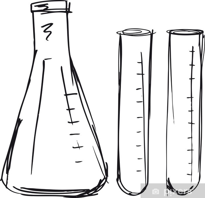 Sketch Of Test Tube Vector Illustration Wall Mural 700x675 Sketch Of Test Tube Vector Illustration Wall Mural