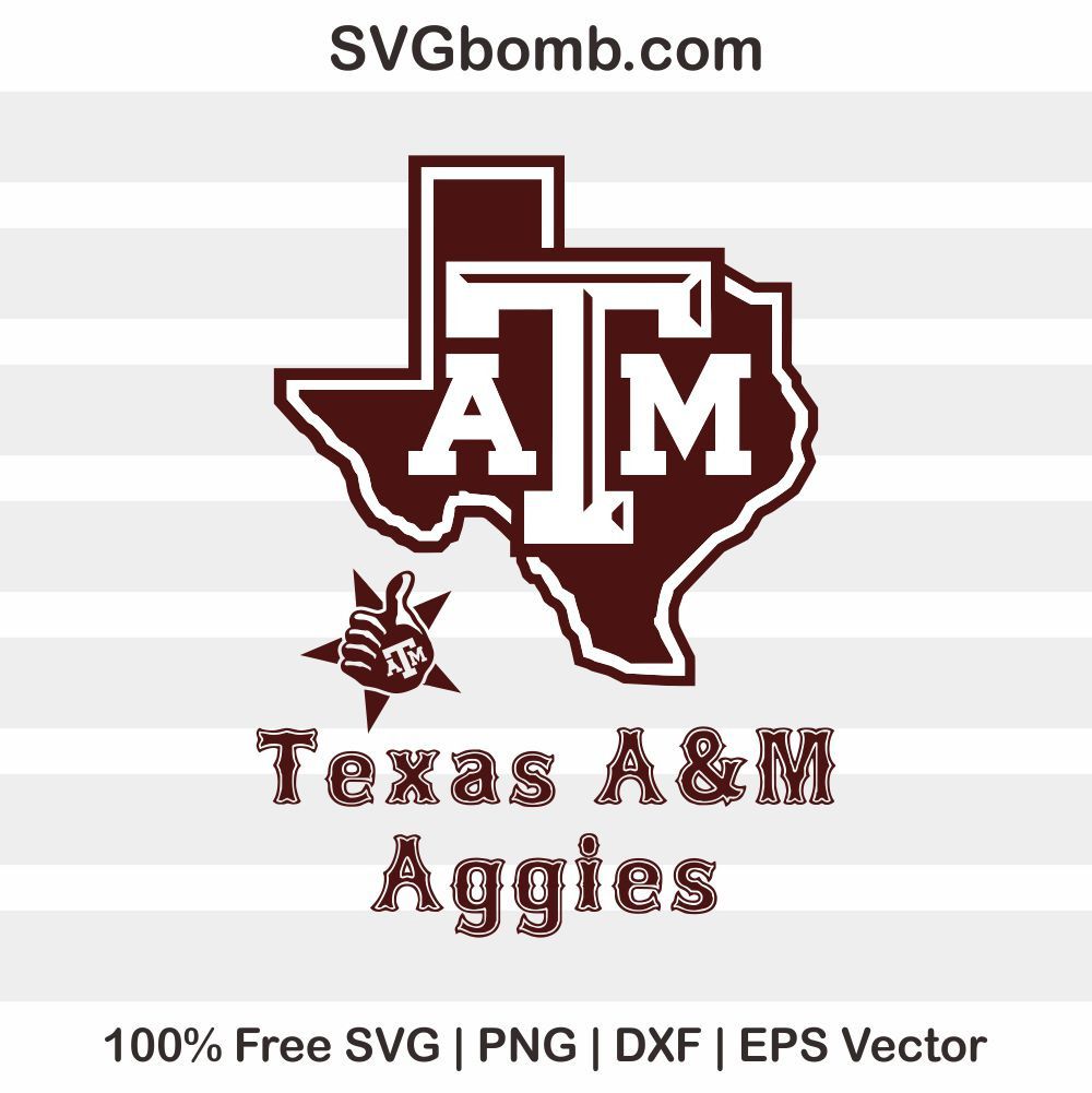 1000x1001 Texas Aampm Logo Vector Image Silhouette Texas Aampm Logo