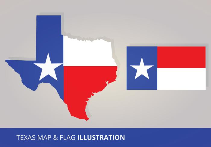 700x490 Texas Flag And Map Vectors