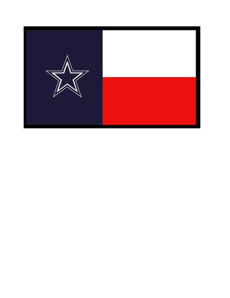 794x1028 Texas Flag Dallas Cowboys Vector Logo Etsy