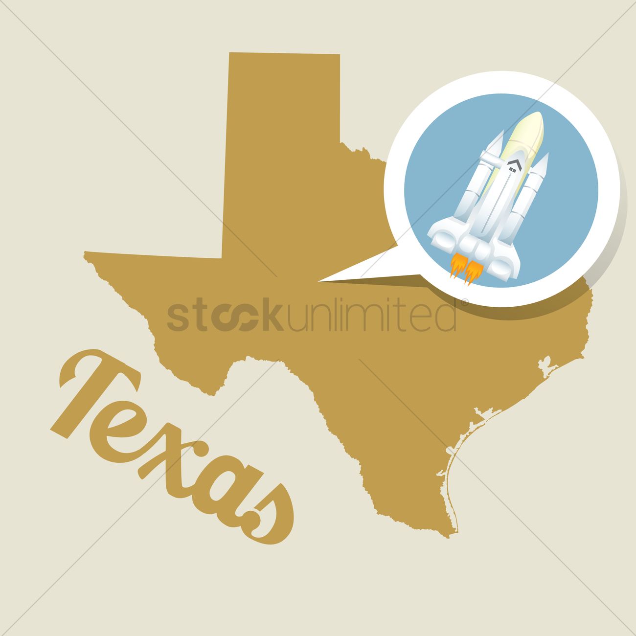 Texas Map With Rocket Icon Vector Image 1300x1300 Texas Map With Rocket Icon Vector Image