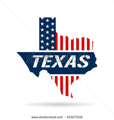 450x470 Texas Patriotic Logo Map Vector Graphic Design Illustration