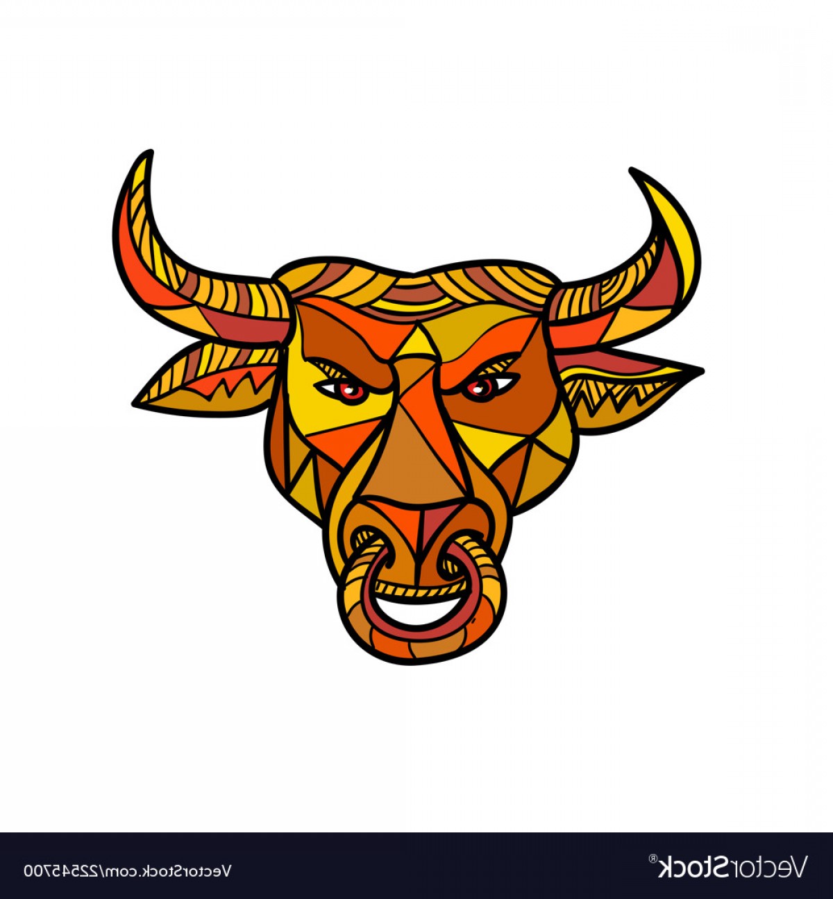 Texas Longhorn Bull Color Mosaic Vector Catchsplace 1200x1296 Texas Longhorn Bull Color Mosaic Vector Catchsplace