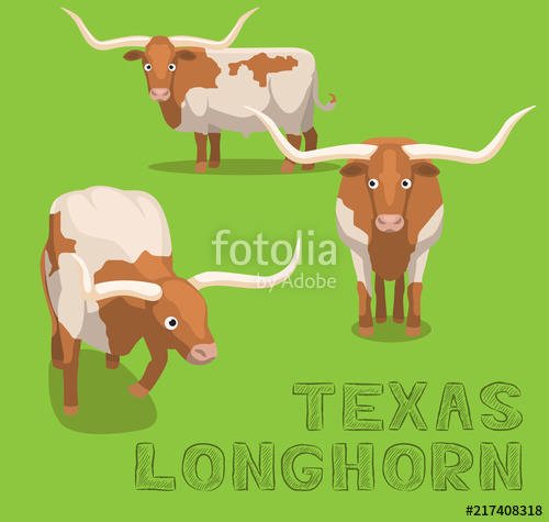 Cow Texas Longhorn Cartoon Vector Illustration Stock Image 500x475 Cow Texas Longhorn Cartoon Vector Illustration Stock Image