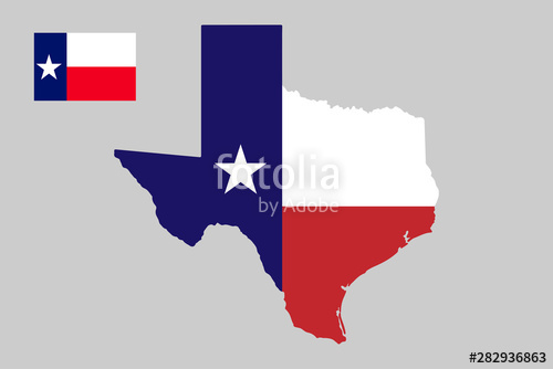 U S State Of Texas Map Outline And Flag Vector Illustration 500x334 U S State Of Texas Map Outline And Flag Vector Illustration