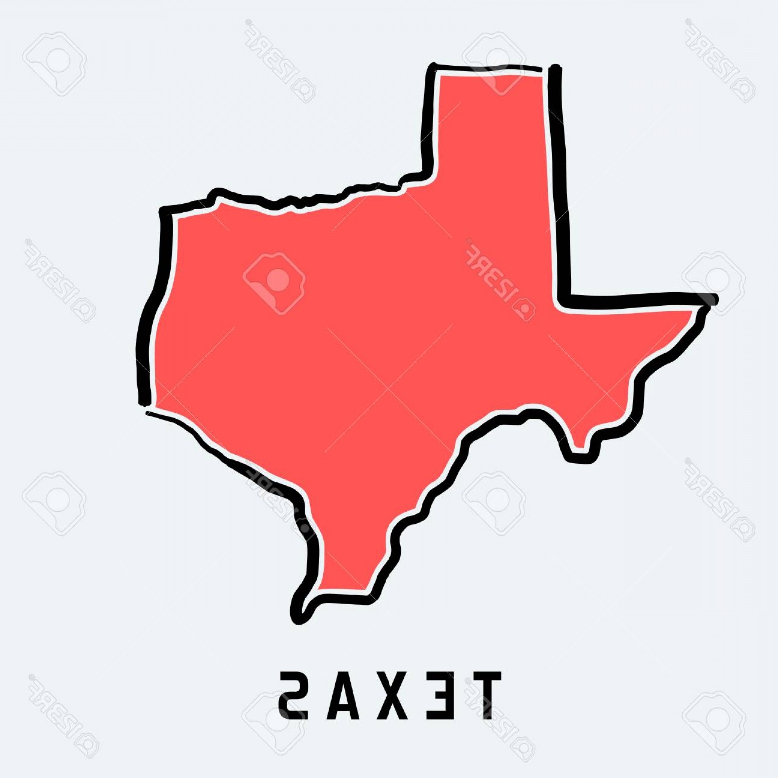 Photostock Vector Texas Map Outline Smooth Simplified Us State 1560x1560 Photostock Vector Texas Map Outline Smooth Simplified Us State