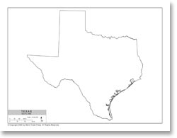 Simple Outline Map Of Texas Available As Poster 250x195 Simple Outline Map Of Texas Available As Poster