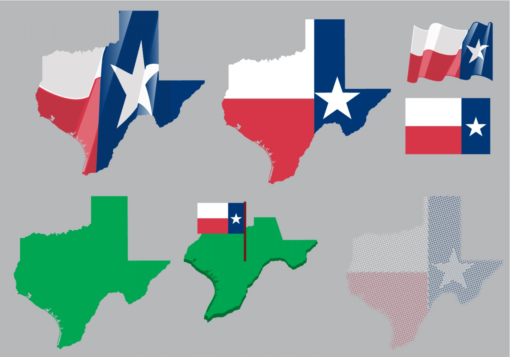 1680x1176 Texas Map And Flag Vector Studiogrfx