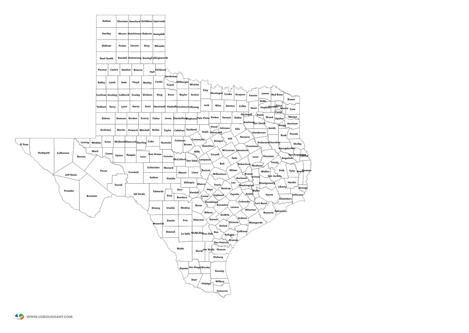 Texas Map Vector Free Download at Vectorified.com | Collection of Texas ...