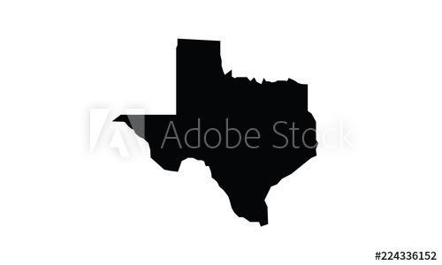 500x300 Texas Outline Map Black Usa State Borders Black Vector