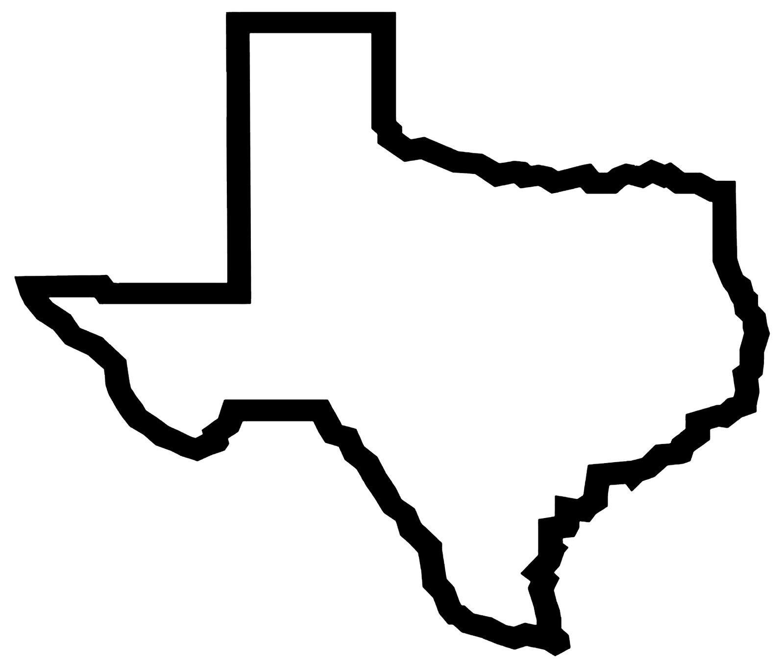 1600x1363 Texas Clipart Outline