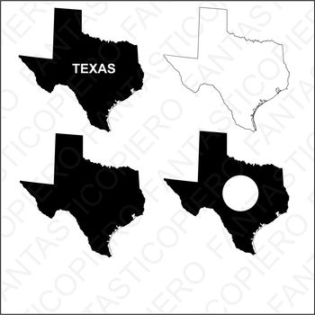 350x350 Texas Map For Silhouette Cameo And Cricut