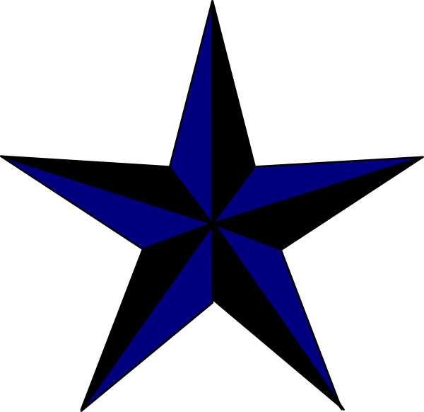 600x582 Navy Blue Black Texas Star Clip Arts Download