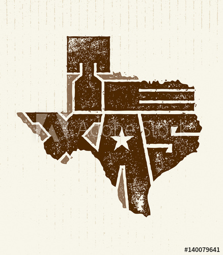 438x500 Texas The Lone Star Usa State Creative Vector Concept On Natural