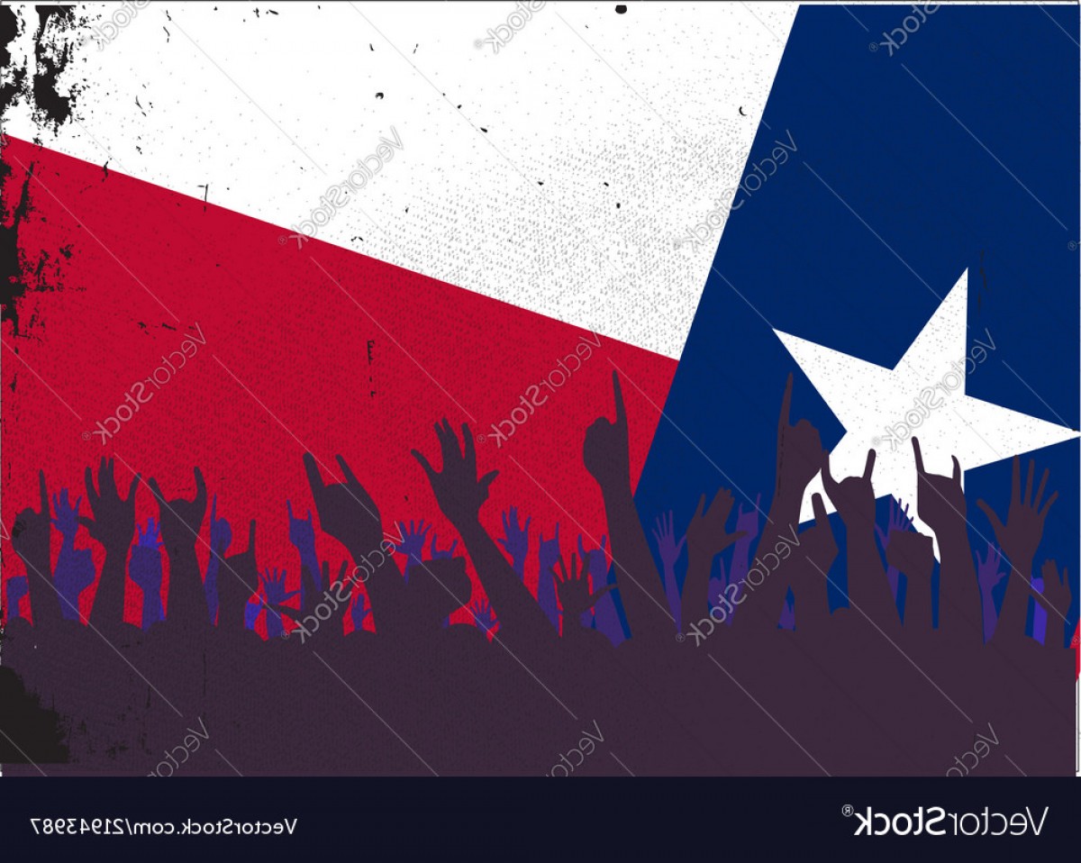1200x958 Texas State Flag With Audience Vector Lamaison