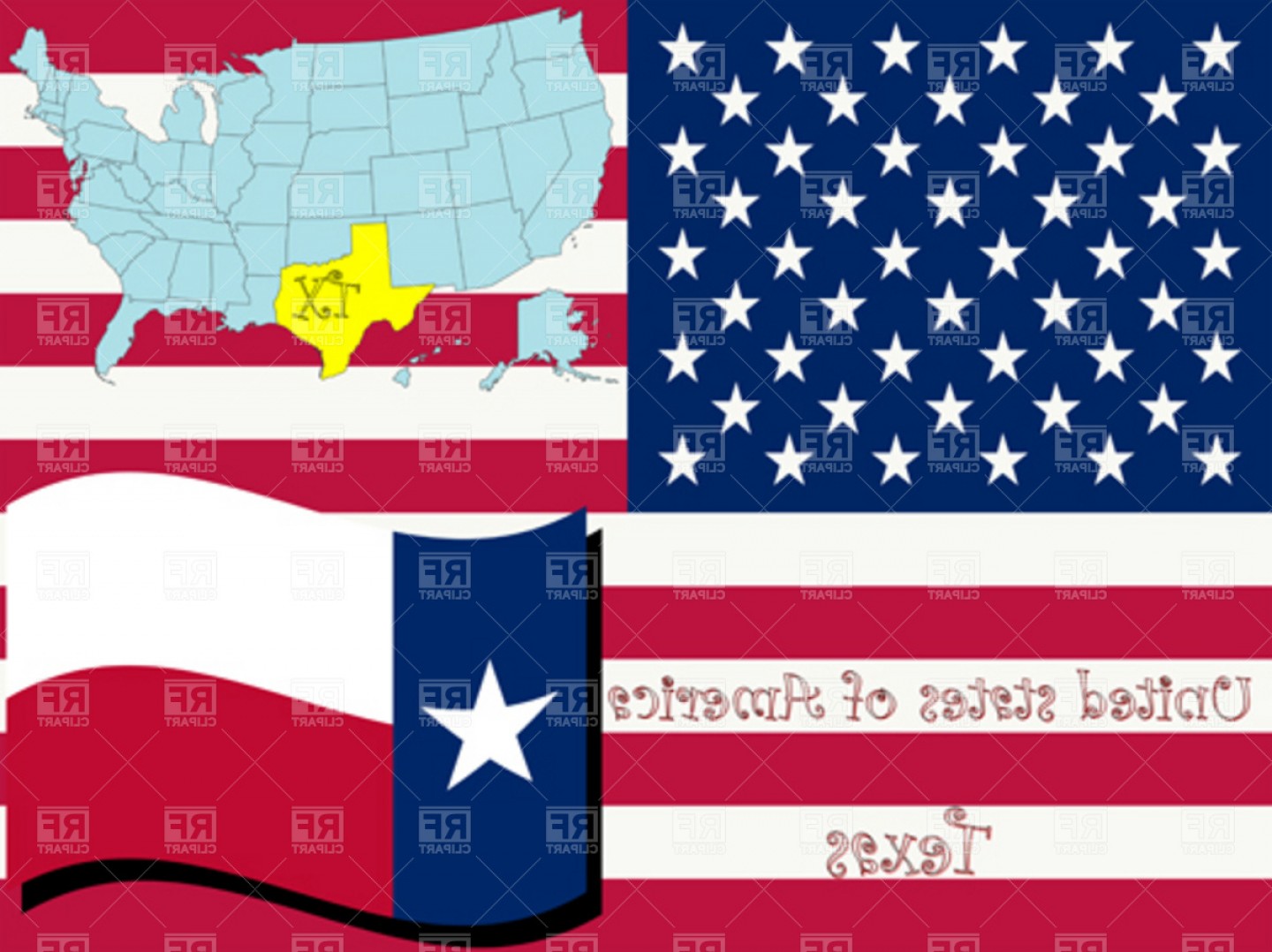 1440x1078 Texas State Outline And Flag Vector Clipart Createmepink