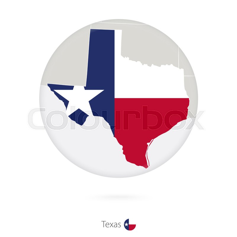 800x800 Map Of Texas State And Flag In A Stock Vector Colourbox