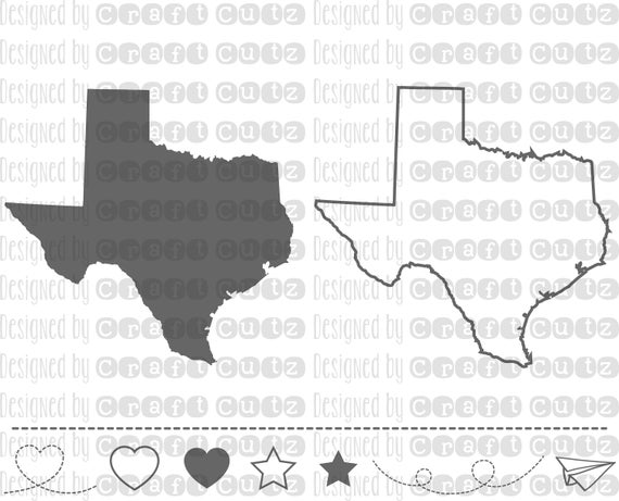 570x461 Texas State Texas Vector United States Etsy