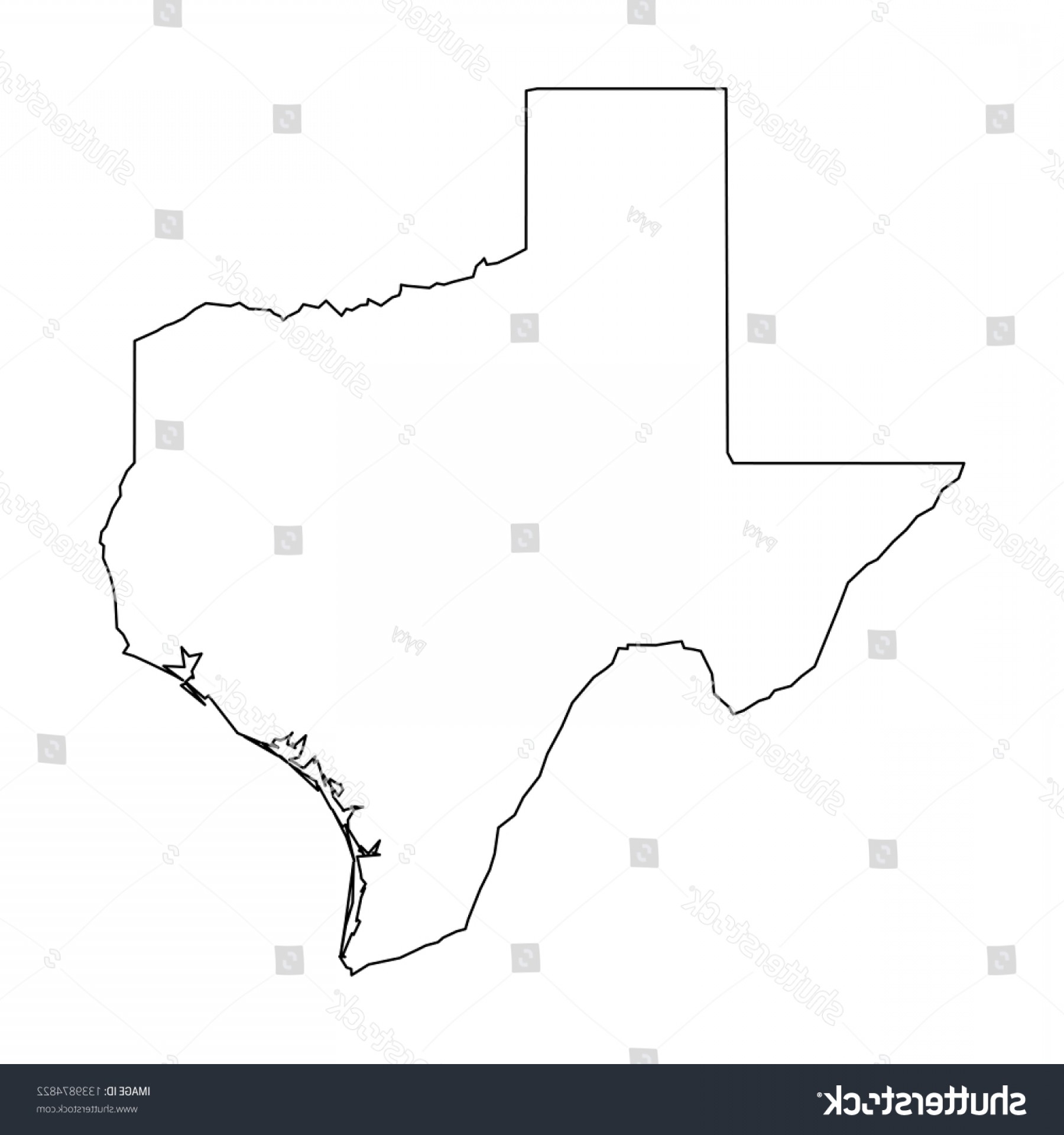 1800x1920 Texas State Outline Vector Studiogrfx