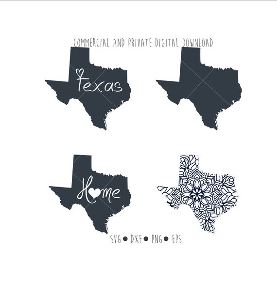 570x582 Texas State Digital For Silhouette And Cricut Etsy