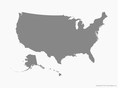 460x345 Vector Maps Of United States Of America Free