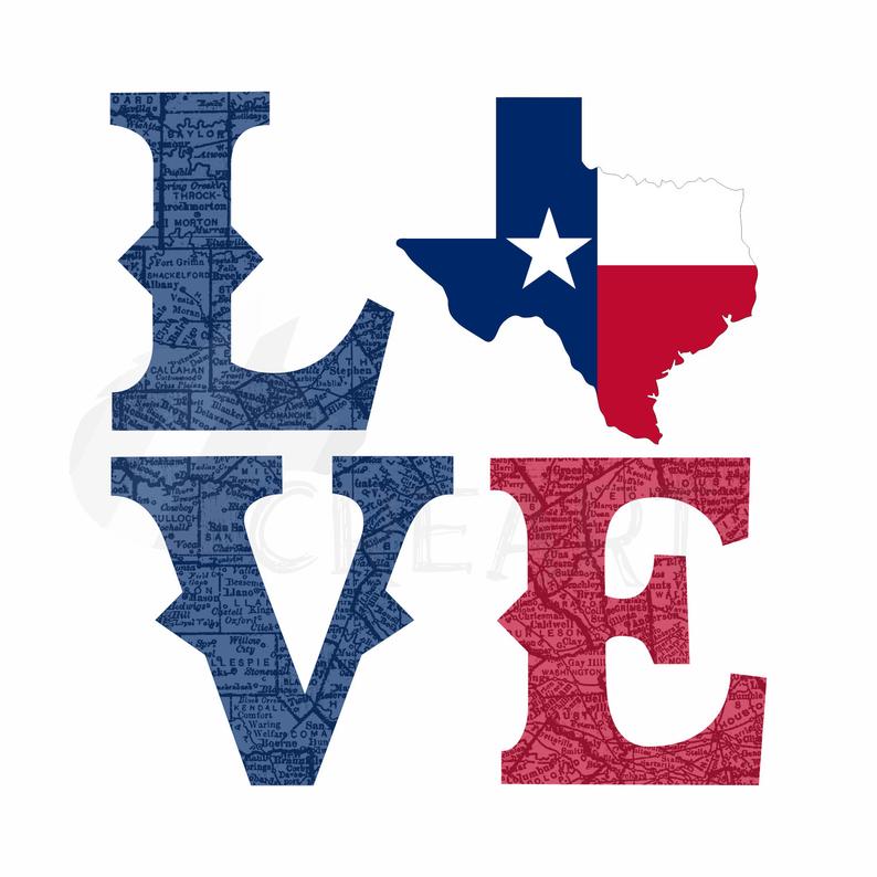 794x794 Love Texas Clip Art Texas State Vector Design Texas Etsy