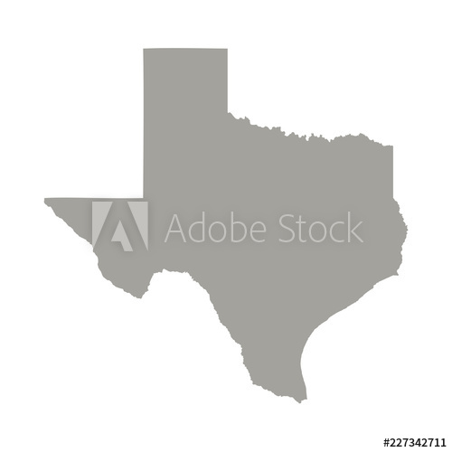 500x500 Texas State Map Vector