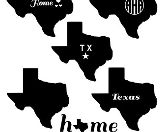 340x270 Texas Silhouette Vector