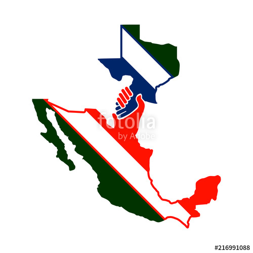 Cooperate Between Mexico With The Texas Vector Handshake Logo 500x500 Cooperate Between Mexico With The Texas Vector Handshake Logo