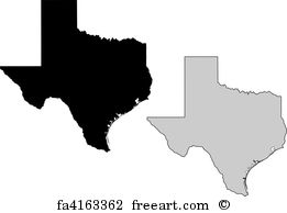 261x194 Texas Vector Art