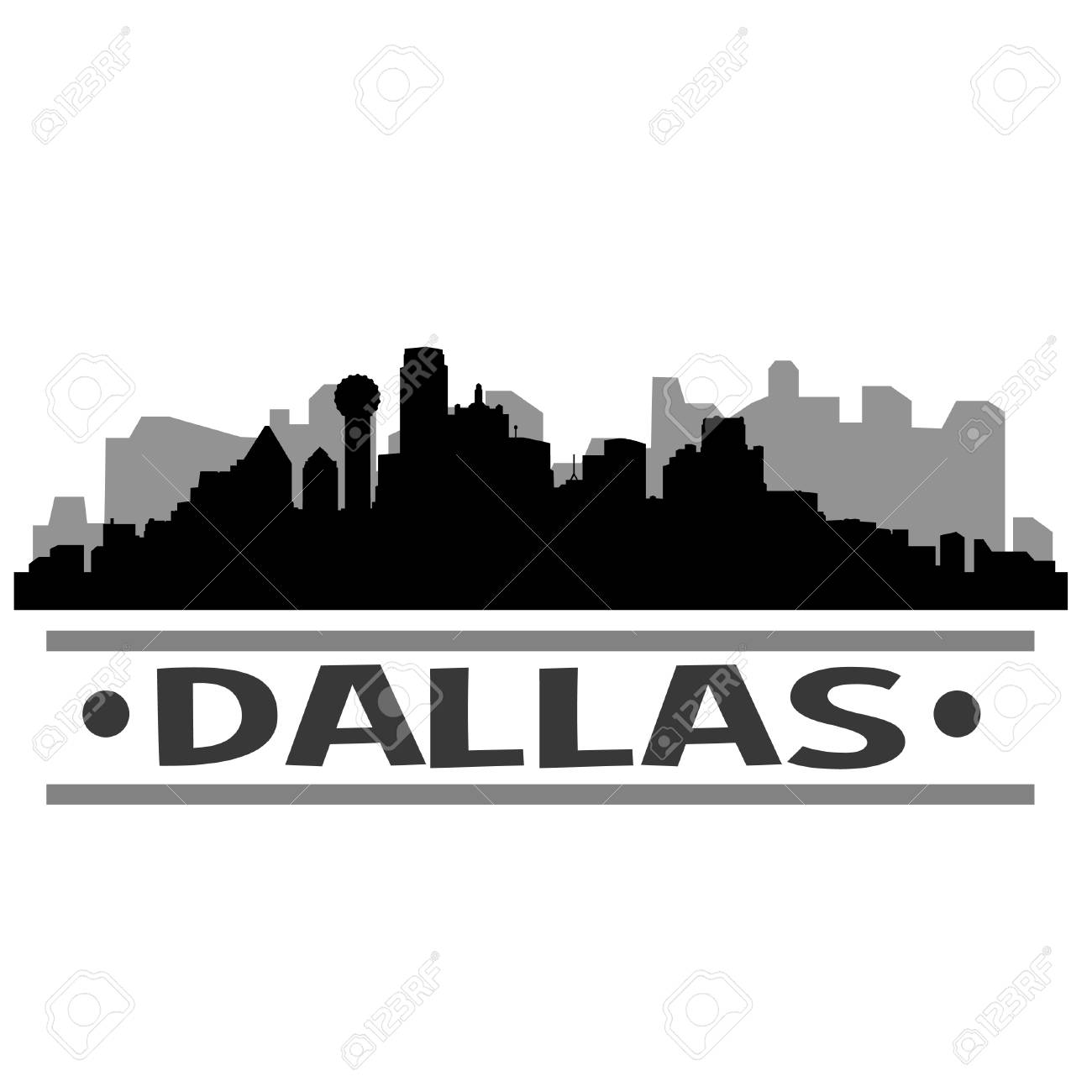 1300x1300 Huge Collection Of 'dallas Skyline Silhouette Vector Free