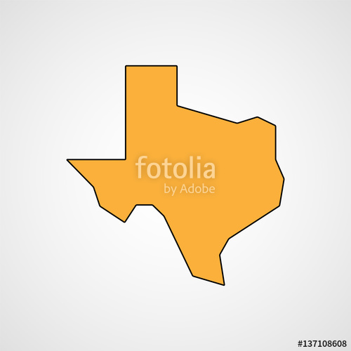 500x500 Map Of Texas Vector Stock Image And Royalty Free Vector