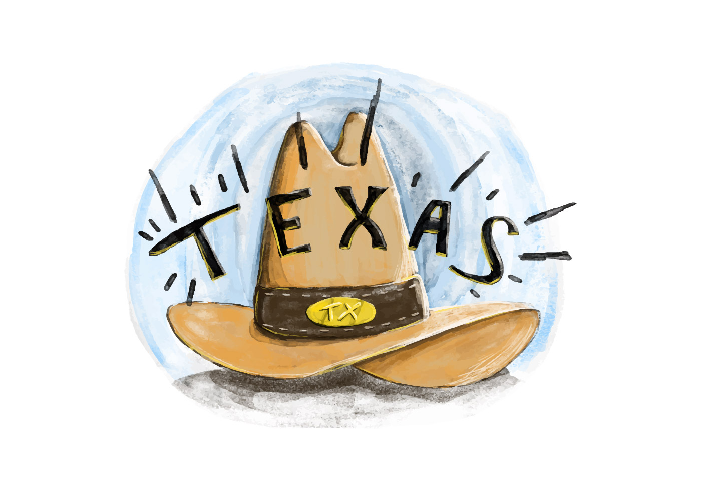 1400x980 Texas Free Vector Art