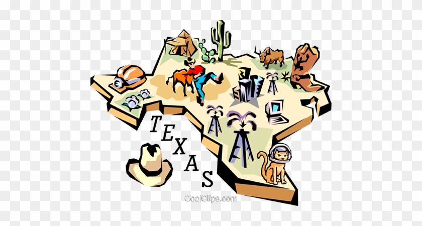 840x450 Texas Vignette Map Royalty Free Vector Clip Art Illustration