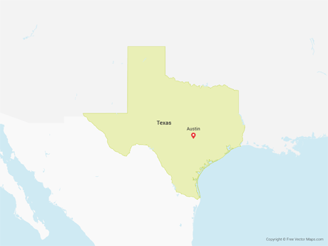 460x345 Vector Map Of Texas Free Vector Maps