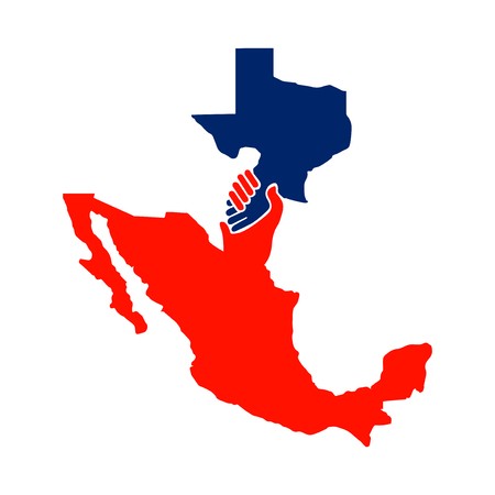 Cooperate Between Mexico With The Texas Vector Handshake Logo 450x450 Cooperate Between Mexico With The Texas Vector Handshake Logo