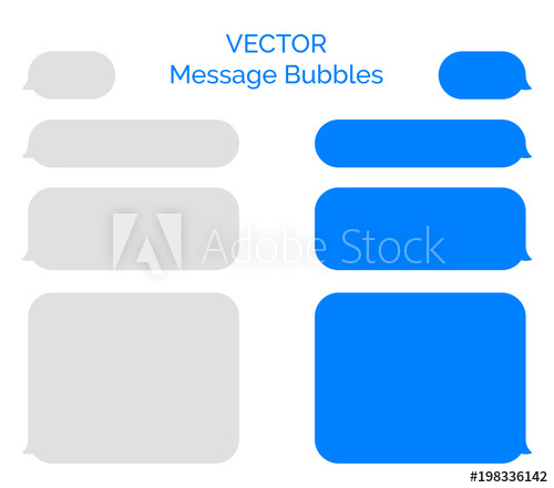 500x441 Message Bubbles Vector Icons For Chat Vector Message Bubbles