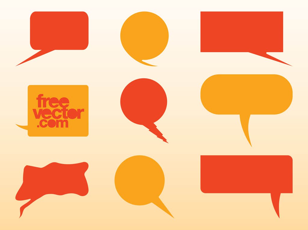 1024x765 Speech Balloons Vector Vector Art Graphics