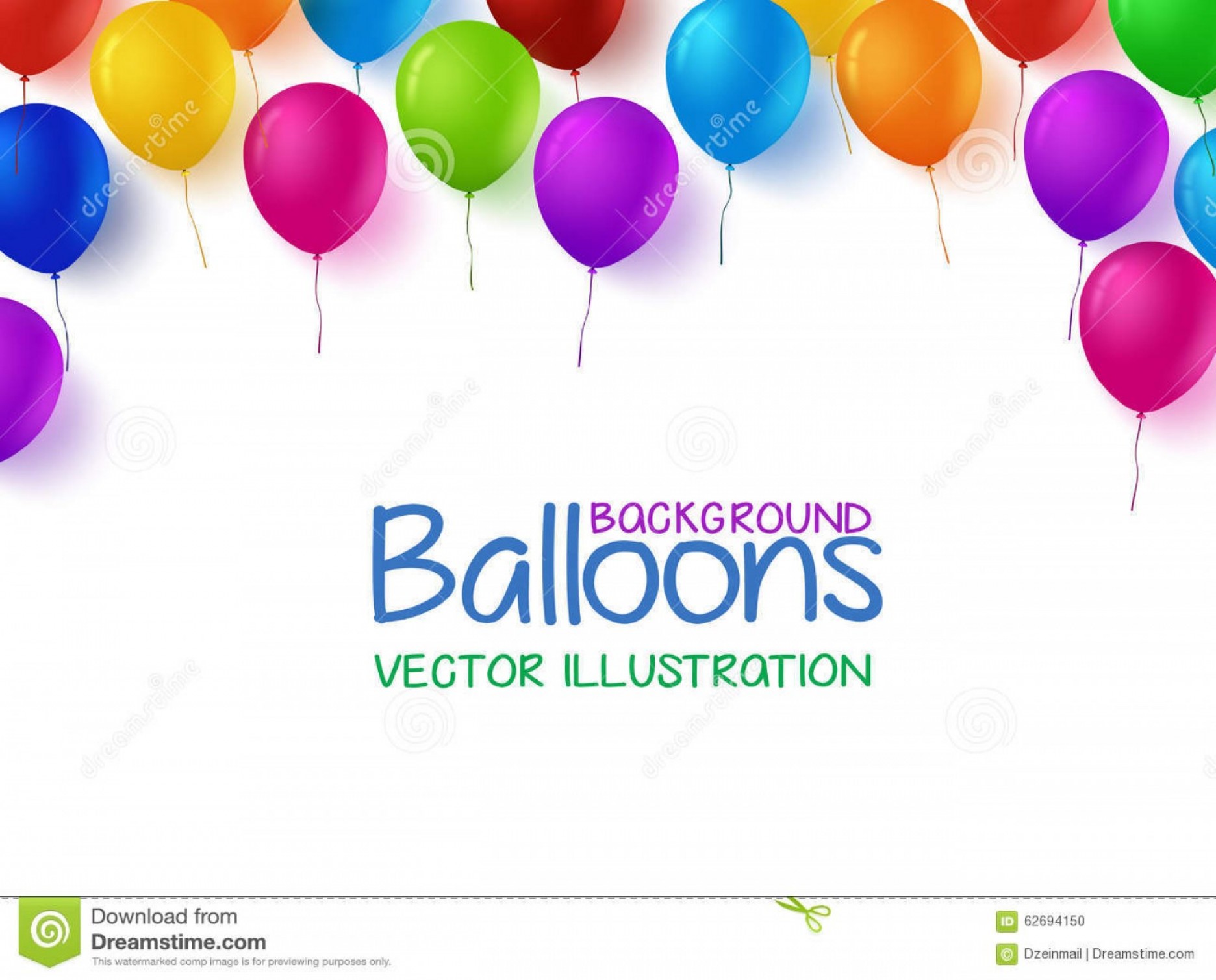 1872x1509 Stock Illustration Colorful Bunch Happy Birthday Balloons Vector