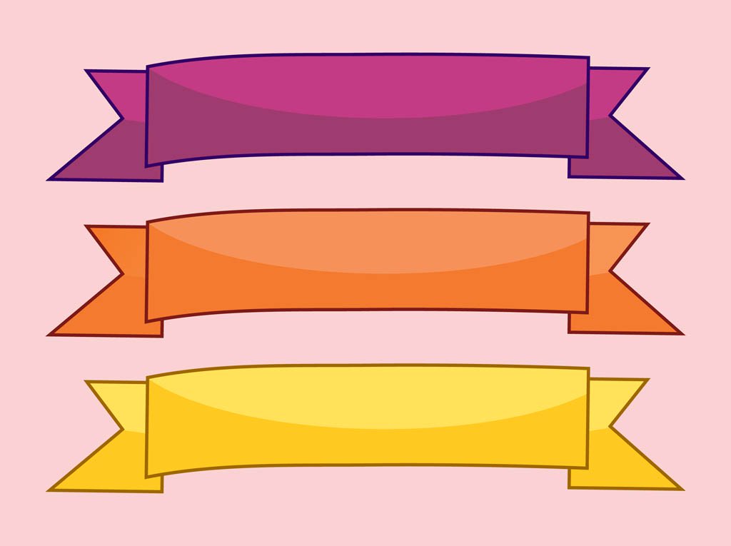 1024x765 Ribbons Banners Vector Art Graphics