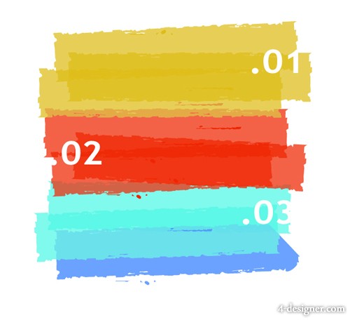 500x456 Designer Trend Brush Marks Banner Vector Material