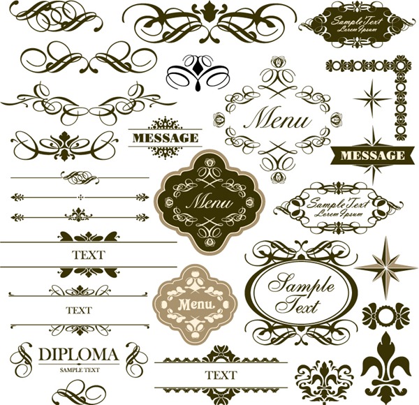 600x580 Simple Pattern Border Vector Material My Free Photoshop World