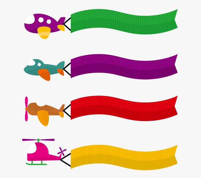 650x575 Vector Color Cartoon Aircraft Banner Text, Aircraft, Banner