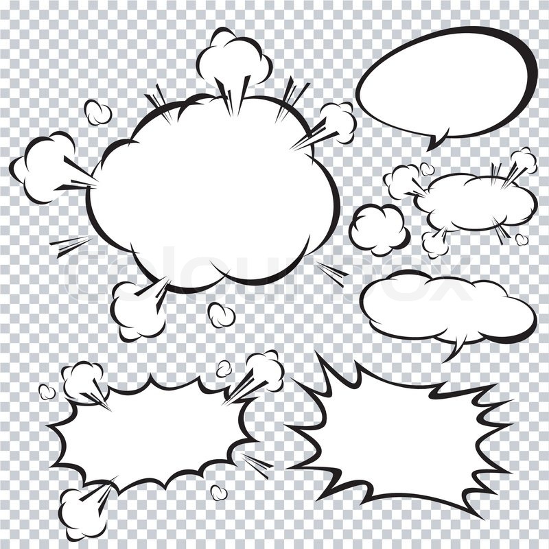 800x800 Comic Speech Bubble, Cartoon Stock Vector Colourbox