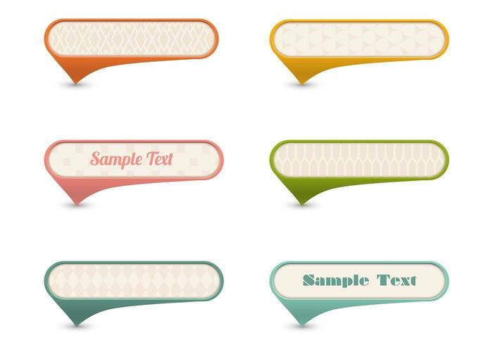 700x490 Retro Speech Bubble Vector Pack